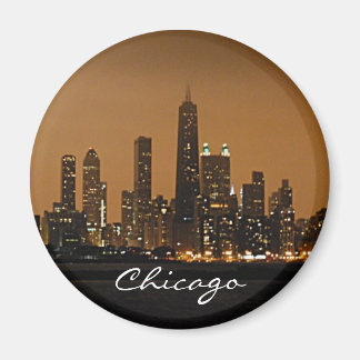 Imã Chicago Skyline à noite no John Hancock Center