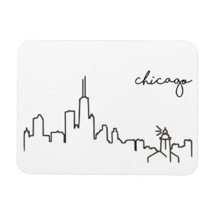 Ímã Chicago Skyline com Magnet de Farol