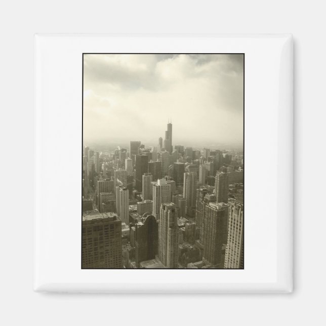 Imã Chicago Skyline Mono (Frente)