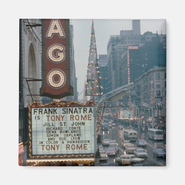 Imã Chicago Theater 1967 Natal na Rua Estadual (Frente)