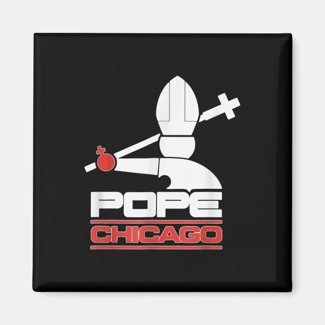 Imã Chicago White Cassox Pope Leo T-shirt.png (Frente)