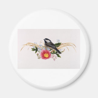 Imã Chickadee Floral