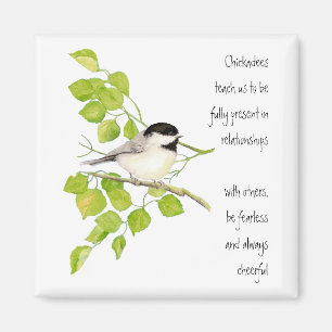 Imã Chickadee, Totem animal, pássaro, natureza