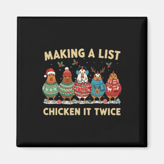 Imã Chicken Christmas Shirt, Making A List Chicken It 