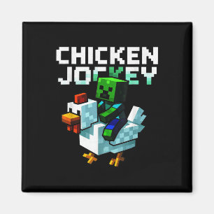 Imã Chicken Engraçado Jockey Zombie Pixel Art Gamer Sh