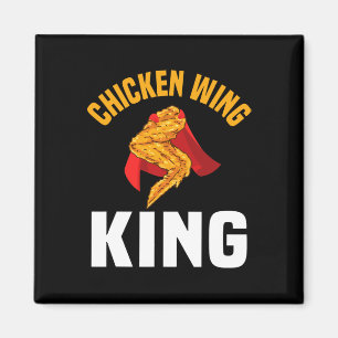 Imã Chicken Engraçado Wing King Design Fast Comida Men