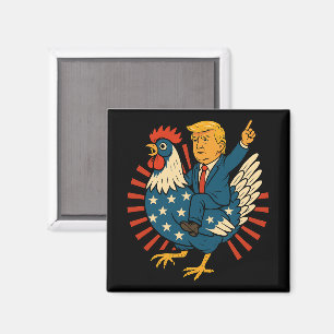 Imã Chicken Jockey Trump Engraçado Memória