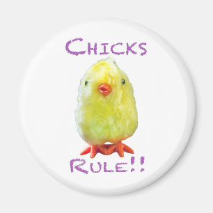 Imã Chicks Rule Portrait Transparent