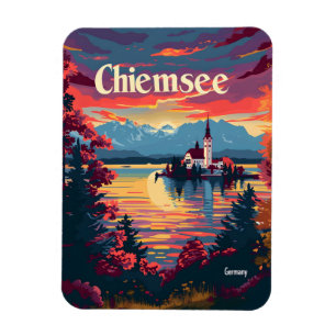 Ímã Chiemsee Alemanha vintage art