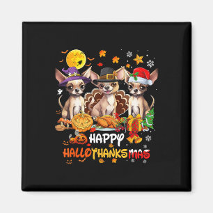 Imã Chihuahua Dog Feliz Dia das Bruxas Feliz de Ação d