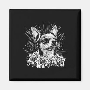 Imã Chihuahua Dog Lover Estilo Retro Tatuagem