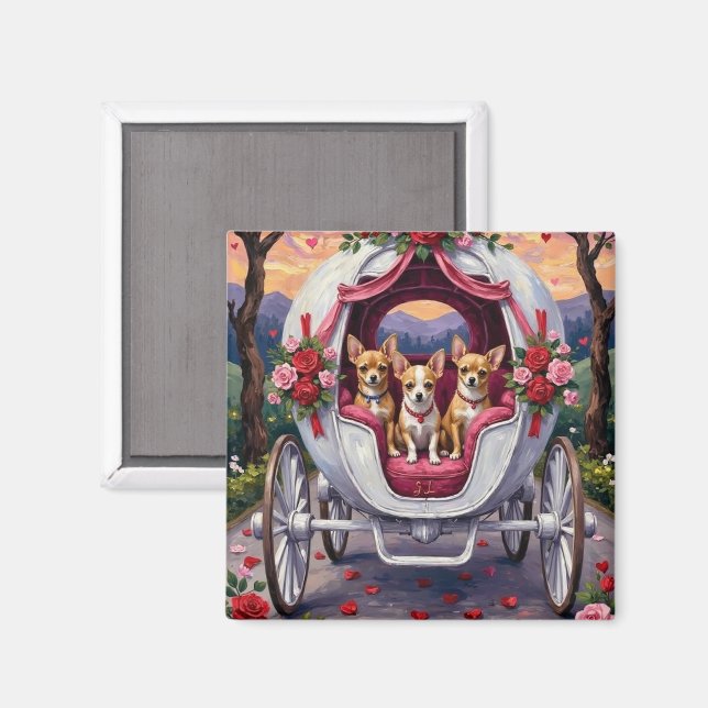 Imã Chihuahua Dog Valentine's Day (Front/Back)