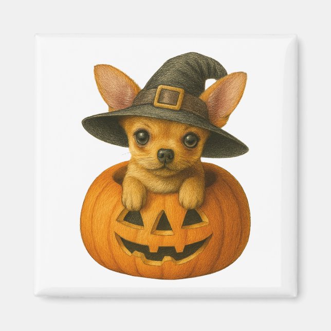 Imã Chihuahua em Pumpkin (Frente)