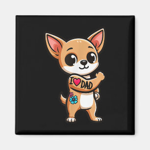 Imã Chihuahua I Amo Tatuagem De Cachorro Engraçado De