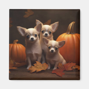 Imã Chihuahua Puppy Autumn Delight Pumpkin