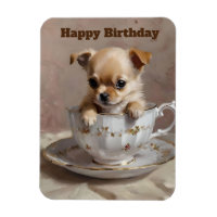 Chihuahua Puppy em um Teacup,