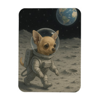 Ímã "Chihuahua Walking on the Moon"