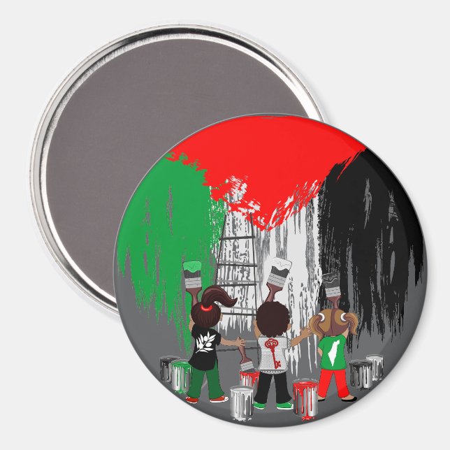 Imã Children of Gaza Painting Palestine Flag  (Front/Back)