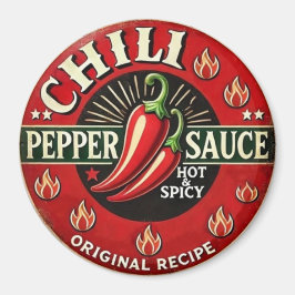 Imã Chili Pepper Sauce Metal Wall design Sign