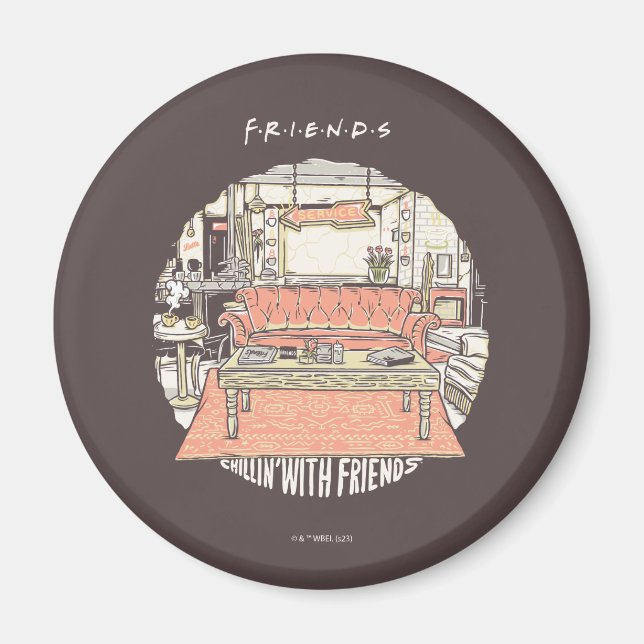 Imã Chillin' com FRIENDS™ Cartoon (Frente)