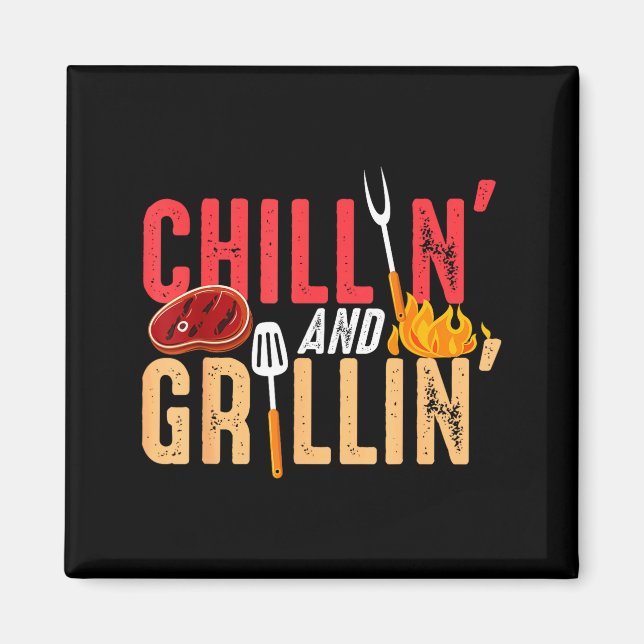 Imã Chillin e grillin festa de churrasco  (Frente)