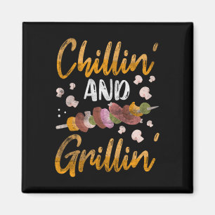 Imã Chillin E Grillin Presentes De Churrasco Bbq Smoke