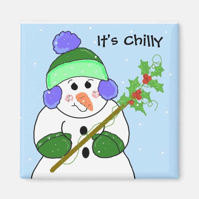 Imã Chilly Snowman (Frente)