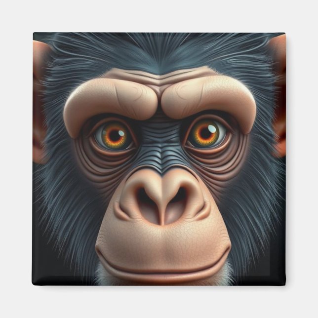 Imã Chimpanzé Engraçado e Louco (Frente)