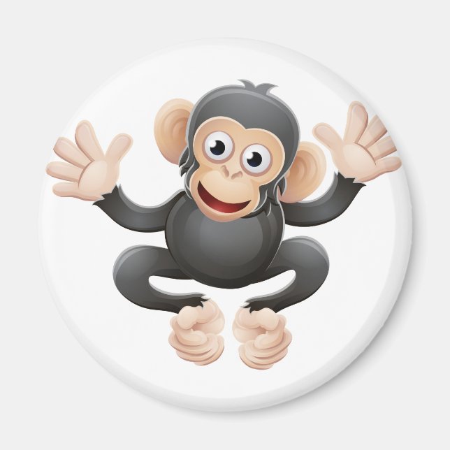 Imã Chimpanzé Personagem de desenho animado (Frente)