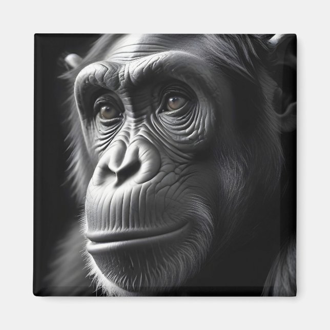 Imã Chimpanzé Vida Selvagem Majestosa Poster (Frente)