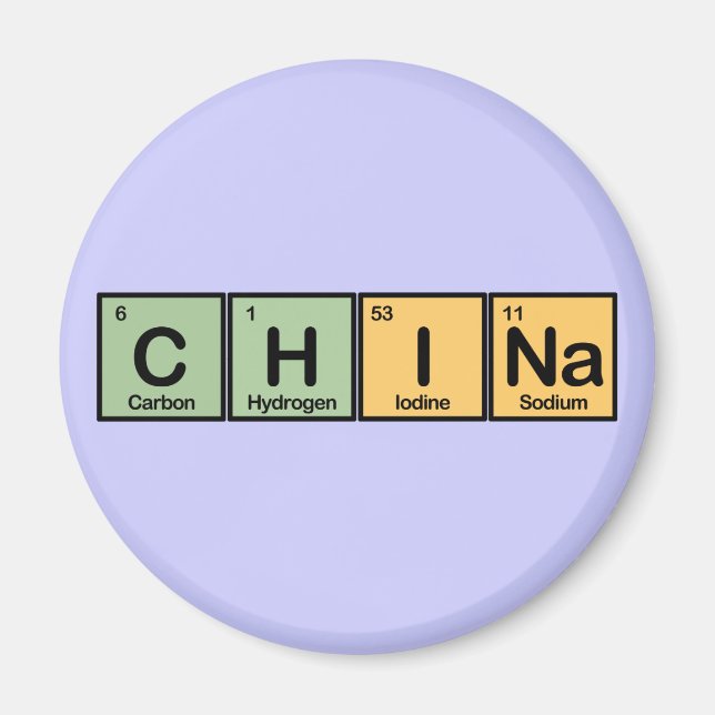 Imã China feita de Elementos (Frente)