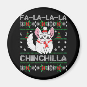 Imã Chinchilla Christmas Ugly Gift For Chinchilla Love