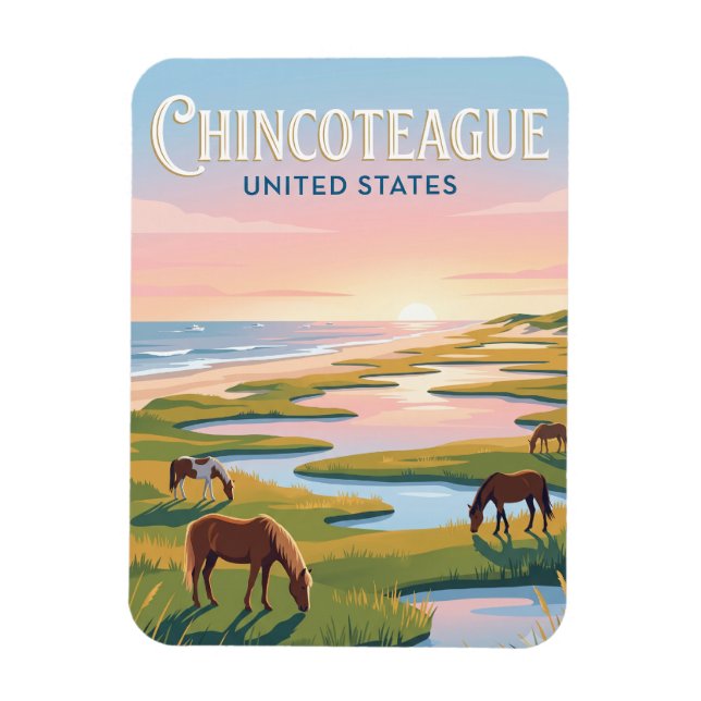 Ímã Chincoteague Virgínia (Vertical)