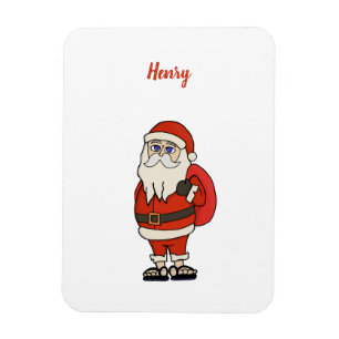 Ímã Chinelos de Natal personalizados do Papai Noel