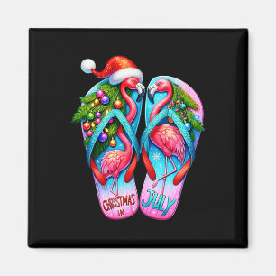 Imã Chinelos Pretty Flamingo Tropical Verão Natal