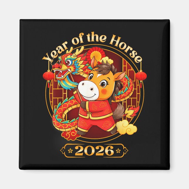 Imã Chinese New Year 2026 Clothes Boys Girls Year Of T (Frente)