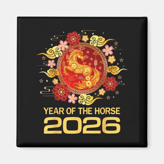Imã Chinese New Year 2026 Year Of The Horse  (Frente)