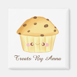 Imã Chip Muffin de Chocolate Cortado