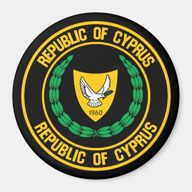 Imã Chipre Round Emblem (Frente)