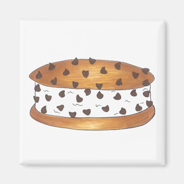 Imã Chipwich Chocolate Chip Sorvete Sandwich Magnet (Frente)
