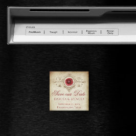 Imã Chique | Deep Red Grunge Rosa Salve a data