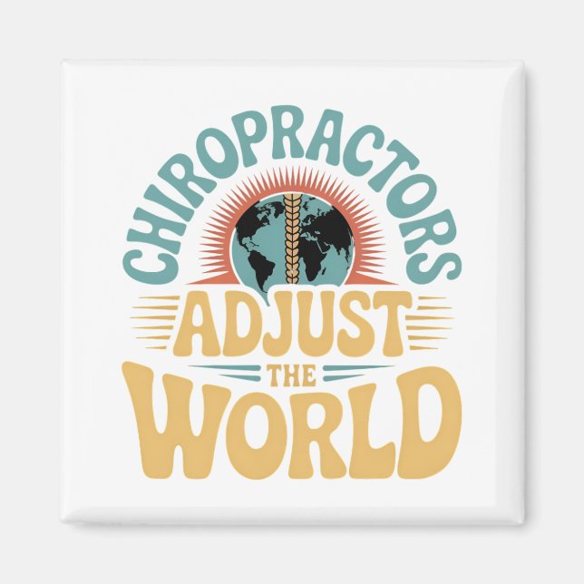 Imã Chiropractors ajustam o Design mundial retrô (Frente)