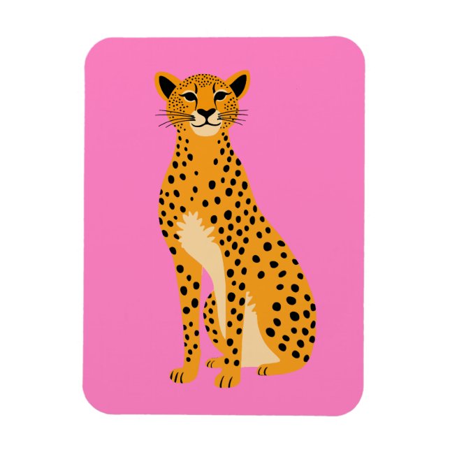 Ímã Chita Minimalista a Rosa (Vertical)