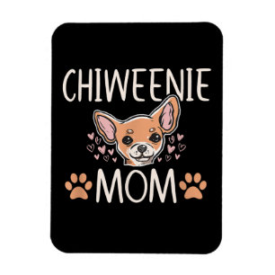 Ímã chiweenie mãe chihuahua, linda dona de cachorro,