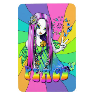 Ímã Chloe Peace Rainbow Hippie Fairy Magnet