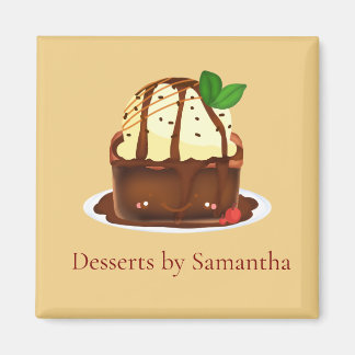 Imã Chocolate Brownie With Vanilla Ice Cream