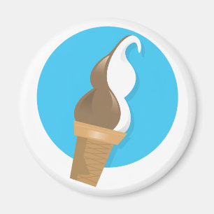 Imã Chocolate & cone de creme de Vanilla Ice