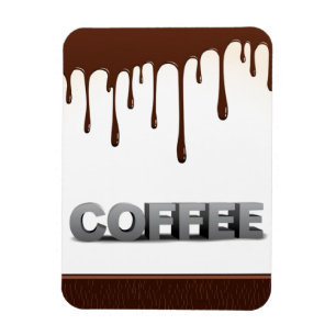 ÍMÃ CHOCOLATE DE CAFÉ DRIPS YUMMMY DELICIOUS WORDS GRA