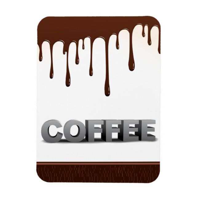 ÍMÃ CHOCOLATE DE CAFÉ DRIPS YUMMMY DELICIOUS WORDS GRA (Vertical)