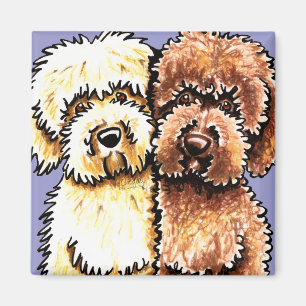 Imã Chocolate de creme Labradoodles